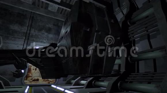 4K未来走廊的动画宇宙飞船视频的预览图