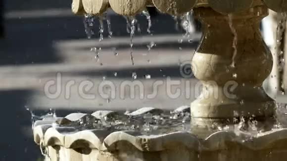 大理石喷泉水滴视频的预览图
