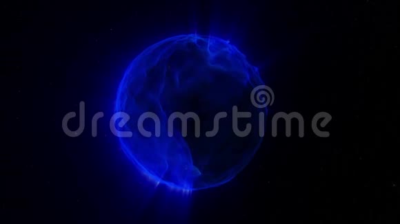 蓝色抽象球体视频的预览图