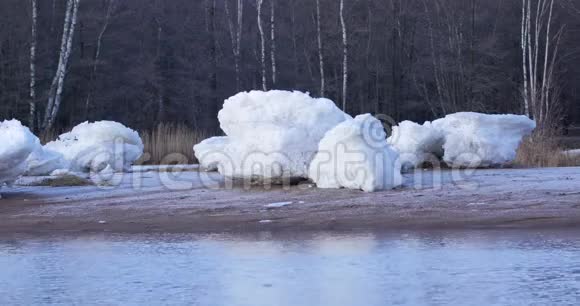 融化的冰川雪视频的预览图