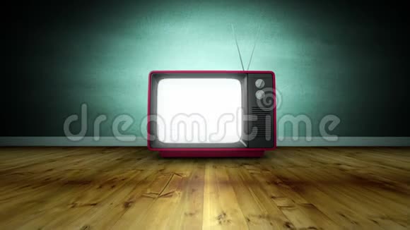 放大旧电视的动画没有信号视频的预览图