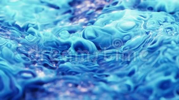抽象的彩色液体蓝色视频的预览图