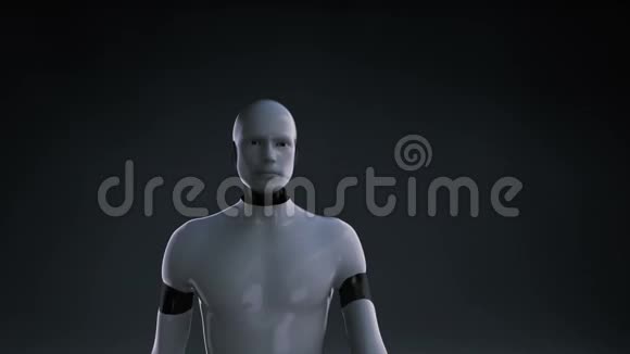 机器人机器人触摸人类图标连接人商业网络社交媒体服务图标1视频的预览图