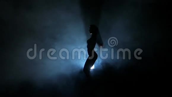 夜总会里女人的舞蹈剪影慢慢视频的预览图