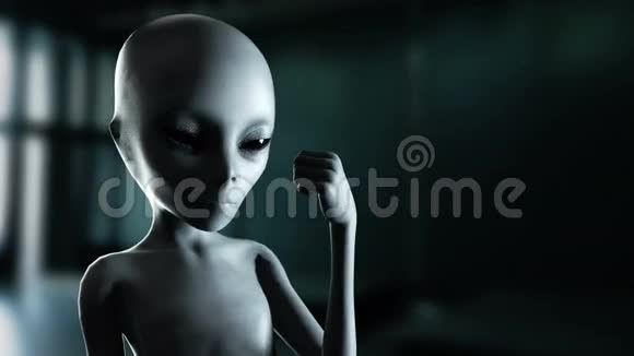 外星人伸出手与地球星球接触UFO未来主义概念电影4k镜头视频的预览图