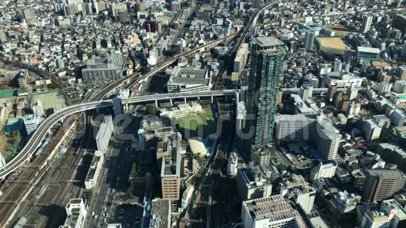 日本大阪市的鸟瞰图视频的预览图
