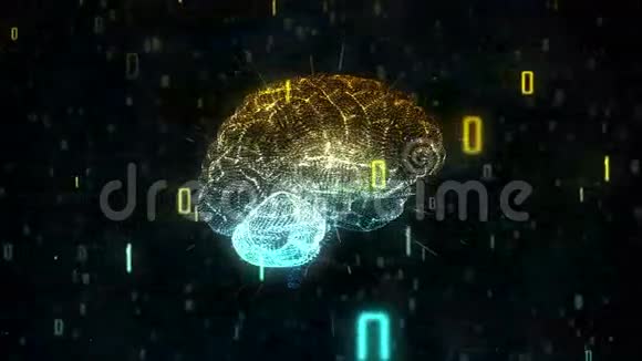 数字人工智能二元数据云中的大脑视频的预览图