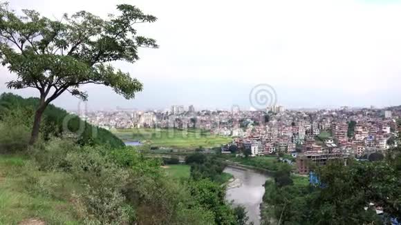 俯瞰加德满都尼泊尔视频的预览图