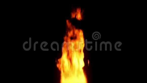 火焰循环高质量的湍流循环火焰隔离在黑色背景视频的预览图
