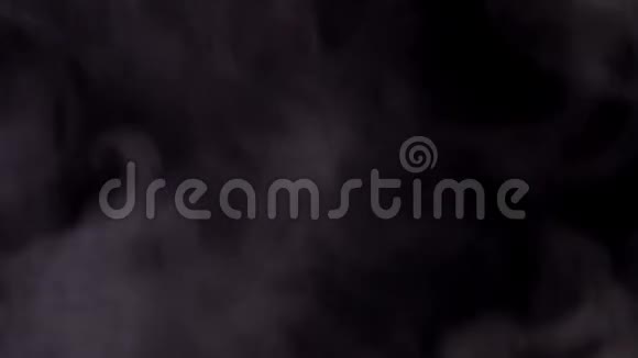 黑色背景下的蒸汽或烟雾视频的预览图