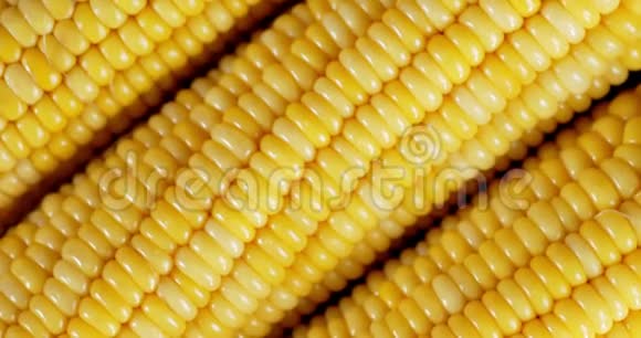 鲜黄色玉米缓慢转动视频的预览图