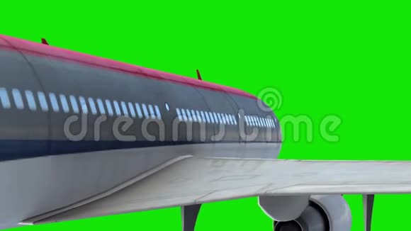 空中客机空中云绿色屏幕后关闭3D渲染动画视频的预览图