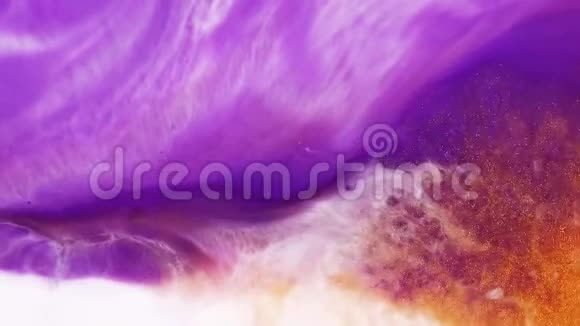 流体艺术具有流动效果的抽象丙烯酸纹理花哨的流体表面绘图色彩缤纷的液体背景视频的预览图
