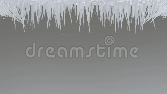 正在生长的冰刺冰柱屏幕上的冰3D绘制视频的预览图