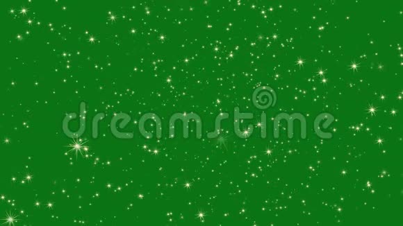 星辉效果背景上的绿色屏幕动画闪烁喜庆或节日装饰视频的预览图