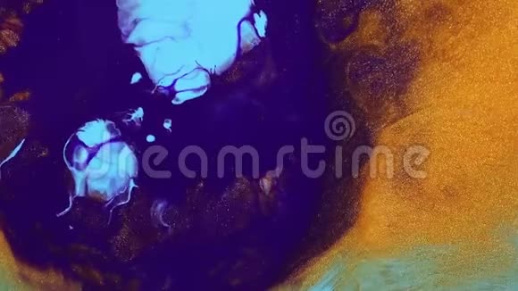 流体艺术具有流动效果的抽象丙烯酸纹理花哨的流体表面绘图流体油漆的质地视频的预览图