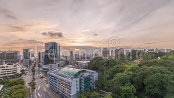 新加坡旧山街警署历史建筑日落视频的预览图