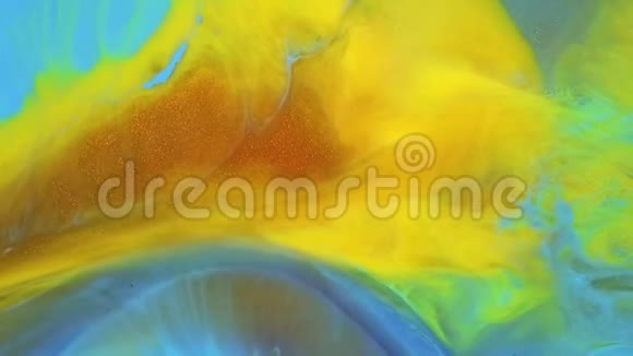 流体艺术亚克力纹理用液体波抽象绘画具有流畅效果的现代艺术品流体油纹理视频的预览图