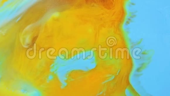 流体艺术丙烯酸纹理用液体波抽象绘制具有流体效应的现代艺术品混合漆流视频的预览图