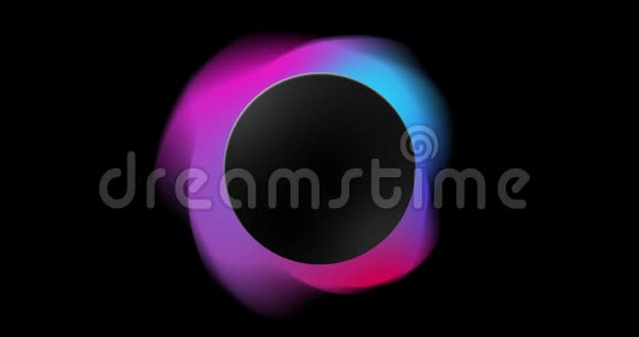 4K动画的流体彩色霓虹背景蓝色紫色粉红色流体波玻璃的三维渲染视频的预览图