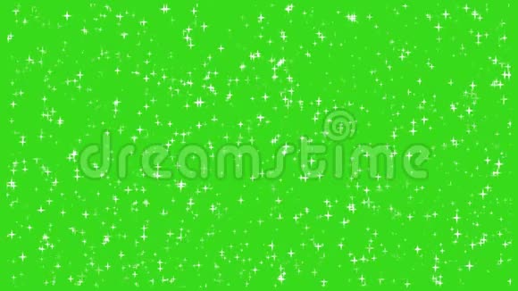 星辉效果背景上的绿色屏幕动画闪烁圣诞空间装饰视频的预览图