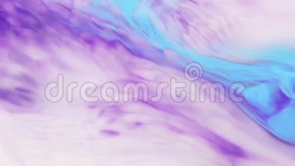 运动混合彩色丙烯酸移动表面的液体油漆图案抽象混合油漆流动变形视频的预览图