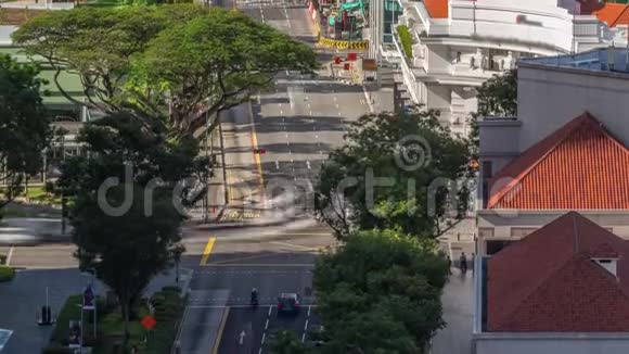 新加坡中心区的街道和城市交通视频的预览图