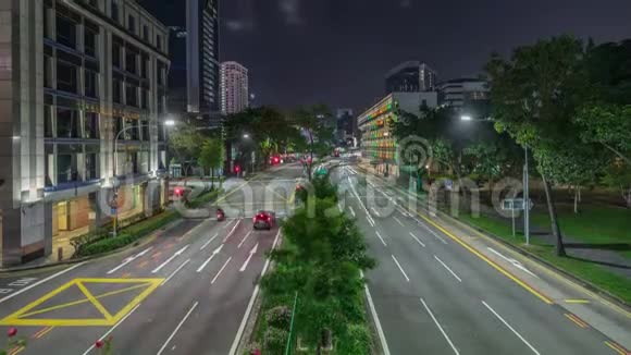老山街警察局历史建筑在新加坡的夜晚时间视频的预览图