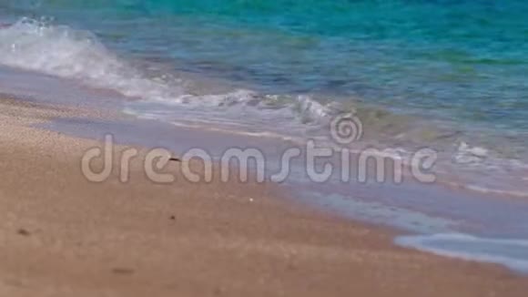 光波冲刷沙滩视频的预览图
