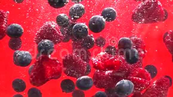 洗浆果慢动作视频视频的预览图
