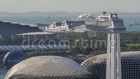 新加坡邮轮中心是一个邮轮码头航空时间在海港阵线视频的预览图