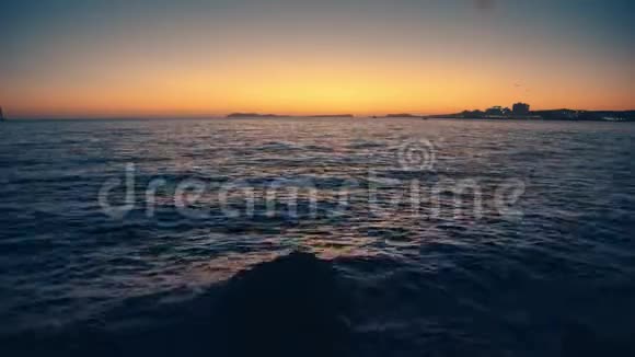 伊比沙圣安东尼奥港日落后余辉视频的预览图