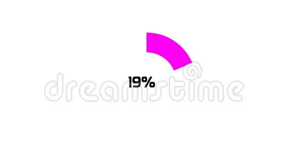 白色4K的紫色圆环图案图0至100视频的预览图