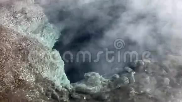 靠近冰岛间歇泉的热水泉视频的预览图