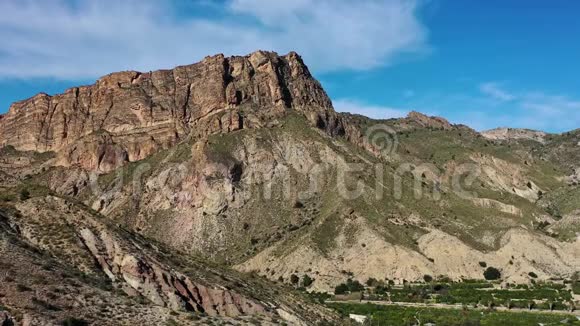 西班牙穆尔西亚Ricote河谷奥约斯山脉景观视频的预览图