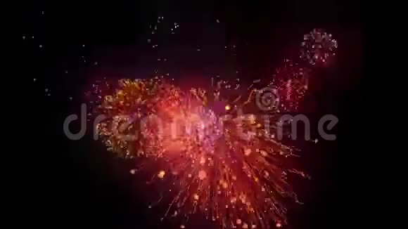 焰火爆炸新年庆典背景4视频的预览图