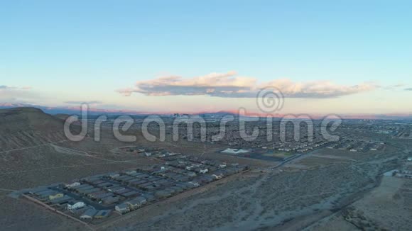 拉斯维加斯城市景观美国内华达州鸟瞰图视频的预览图