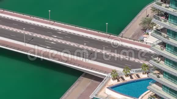 迪拜海滨长廊空中时光阿拉伯联合酋长国迪拜视频的预览图