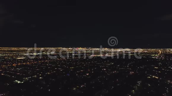拉斯维加斯夜景美国内华达州鸟瞰图视频的预览图