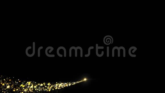 金光闪闪的星尘圈在黑色的星尘上闪耀视频的预览图