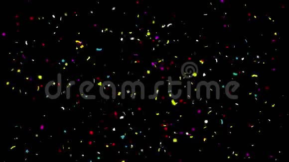 彩色纸屑粒子爆炸坠落动画视频的预览图