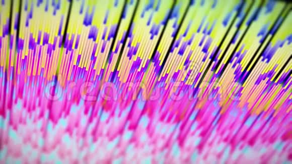 抽象彩色线条流程动画循环视频的预览图