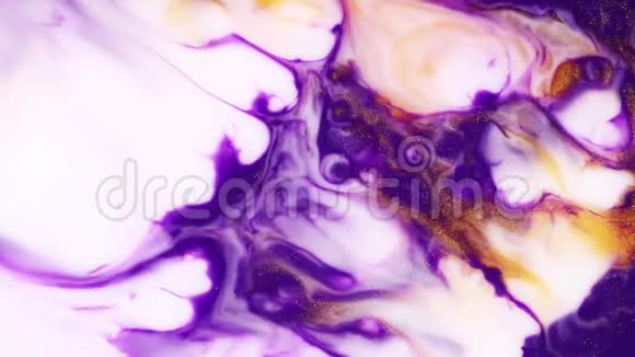 流体艺术具有流动效果的抽象丙烯酸纹理花哨的流体表面绘图色彩鲜艳的创意背景视频的预览图