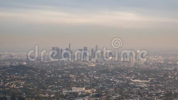 洛杉矶日落市中心美国加利福尼亚视频的预览图