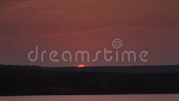 黎明太阳圆圆的红日视频的预览图