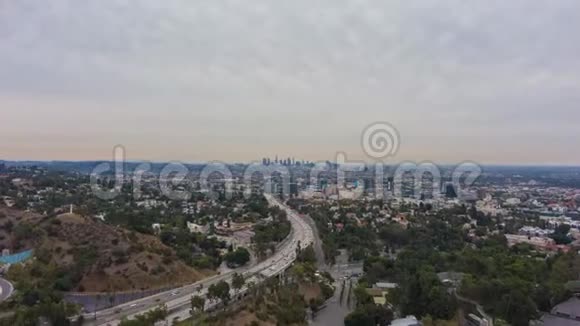 洛杉矶市早上加州美国鸟瞰图视频的预览图