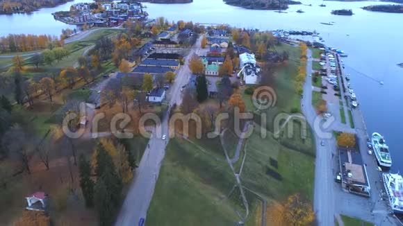 飞越拉佩兰塔古堡芬兰空中录像视频的预览图