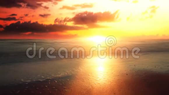 大海湾日落慢动作视频的预览图