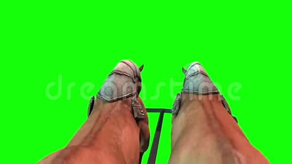 马车奔跑特写绿幕3D渲染动画视频的预览图