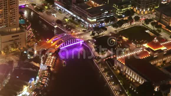 新加坡金融大厦夜景视频的预览图